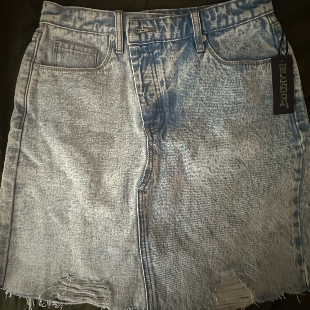 Blank NYC Acid Wash Denim Pencil Skirt
